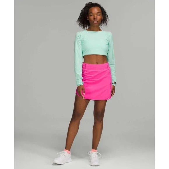 Lululemon Hotty Hot Skirt Size 4 Sonic Pink Running Athletic Tennis Skorts - Picture 4 of 11